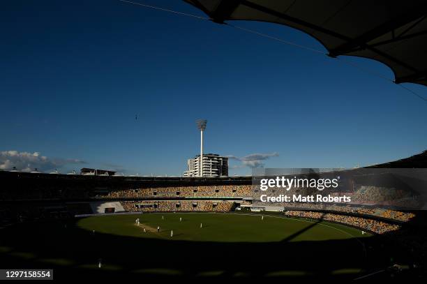 General view during day five of the 4th Test Match in the series between Australia and India at The Gabba on January 19, 2021 in Brisbane, Australia.