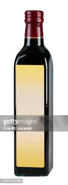 vinegar bottle with clipping path - vinegar stock pictures, royalty-free photos & images