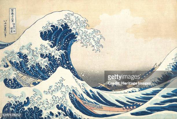 Under the Wave off Kanagawa , also known as The Great Wave, from the series Thirty-six Views of Mount Fuji , circa 1830-32. Artist Hokusai.