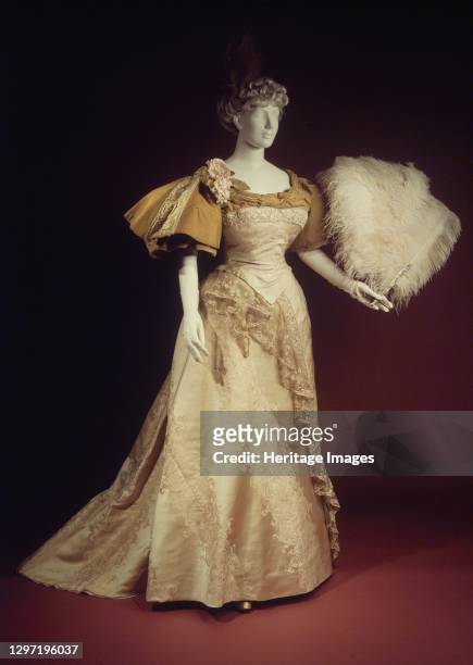 Evening dress, French, 1894. Artist House of Worth.