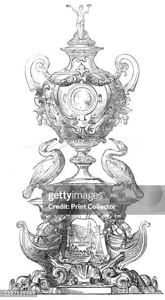 The Grand Challenge Cup, Royal Mersey Yacht Club, 1845. 'This piece of extremely handsome silver work, standing nearly three feet high, has been...