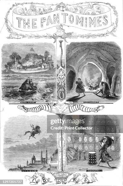 The Pantomimes, 1845. Christmas stage shows at London theatres. Drury Lane: 'The adventures of Mr. Lemuel Gulliver form the subject for the Christmas...