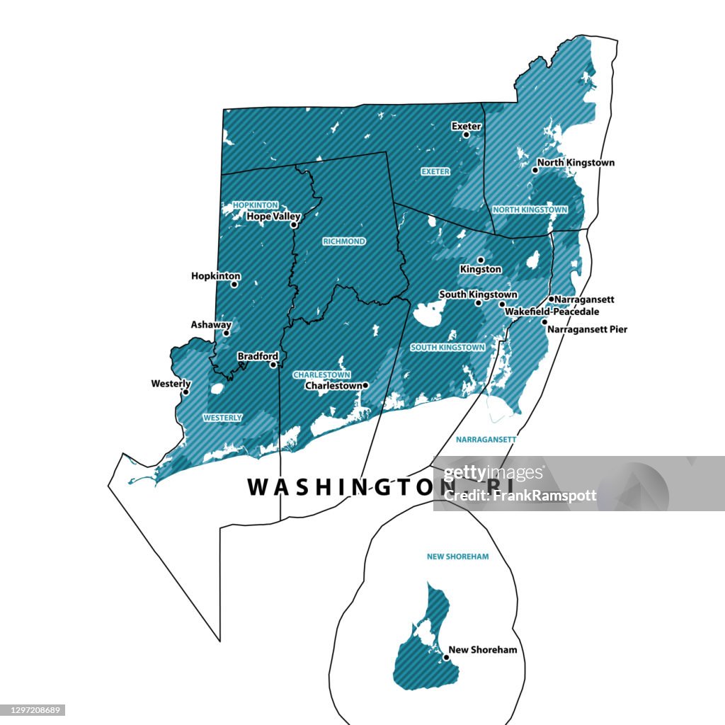 Rhode Island Washington County Vector Map