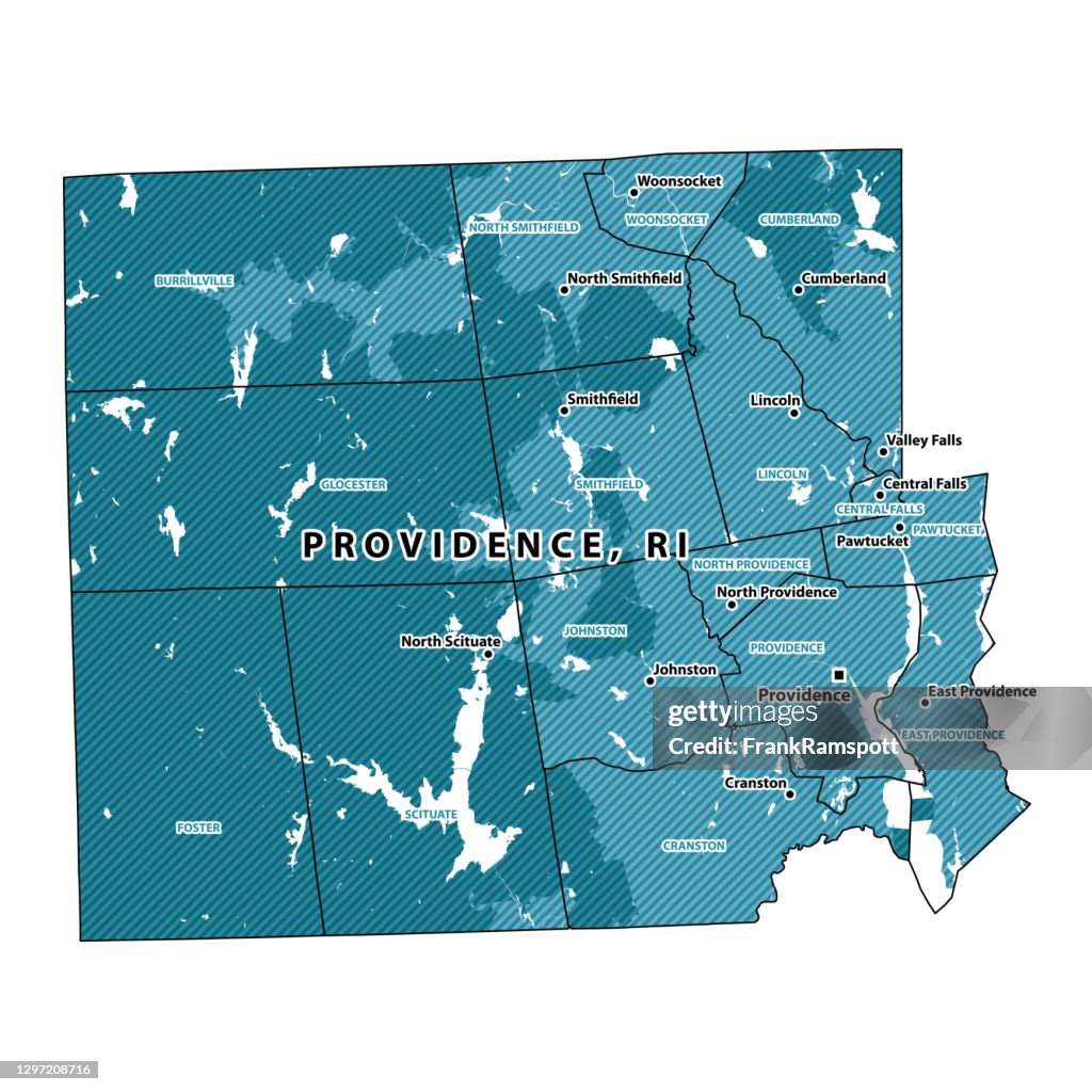 Rhode Island Providence County Vector Map