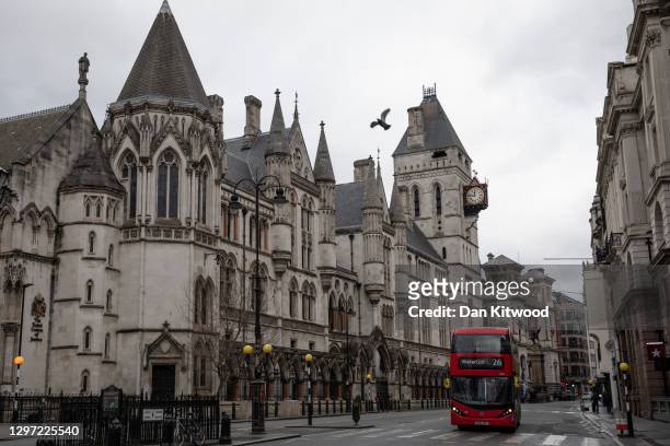 General view of the Royal Courts of Justice on January 19, 2021 in London, England. Criminal watchdogs representing England and Wales have expressed...