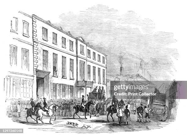 The George, previous to the race, 1844. Northampton horse races: 'During the morning, the town of Northampton presented a most bustling and animated...