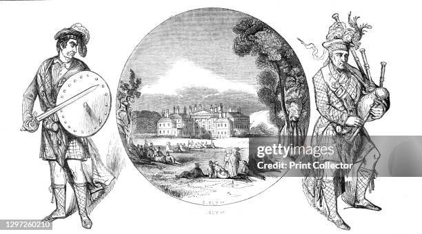 Dalkeith, the Duke of Buccleugh's, 1842. View of Dalkeith Palace, the former seat of the Duke of Buccleuch, at Dalkeith, Midlothian, Scotland. From...