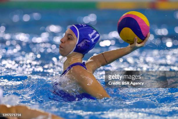 Izabella Chiappini of Italy during the match between France and Italy at Women's Water Polo Olympic Games Qualification Tournament at Bruno Bianchi...
