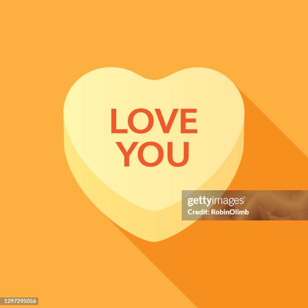 love you valentine candy heart - candy heart stock illustrations