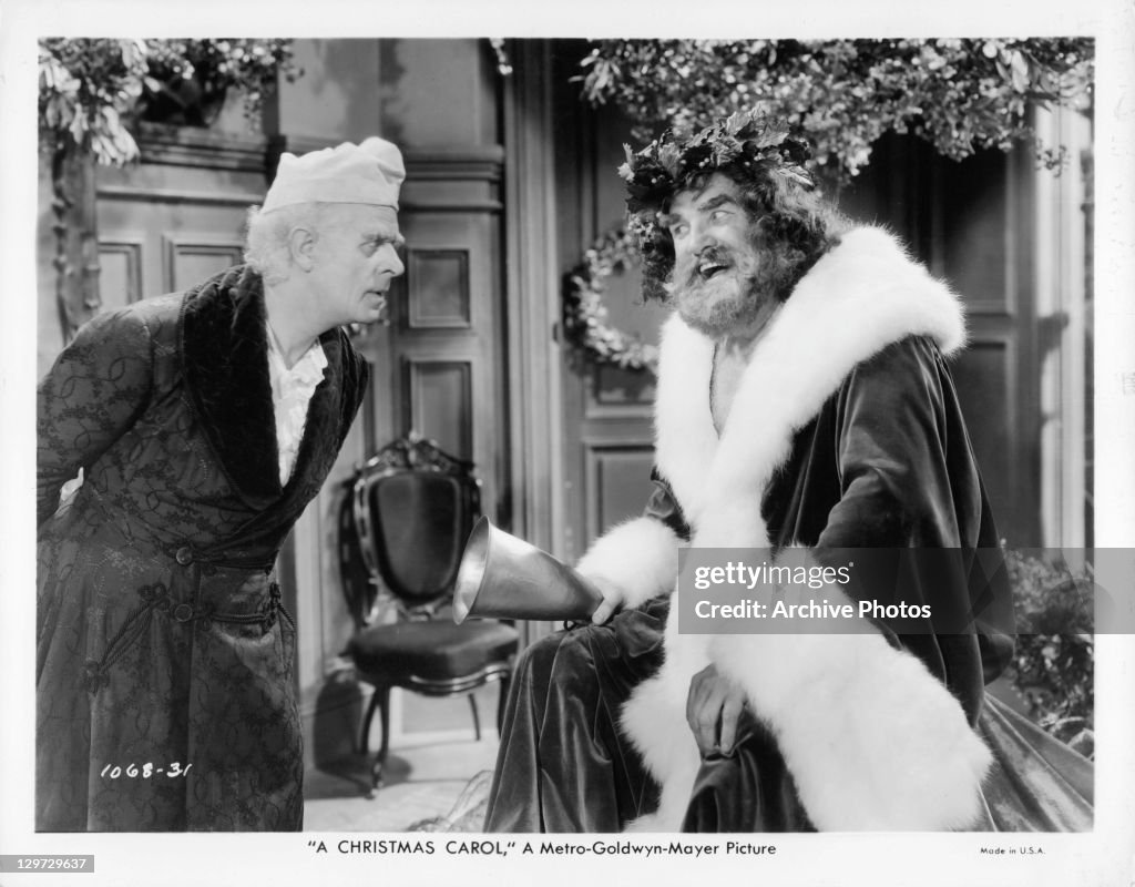 Reginald Owen And Lionel Braham In 'A Christmas Carol'