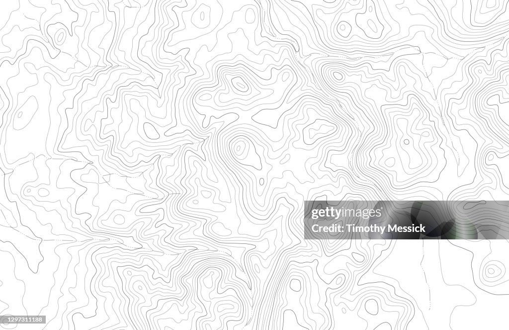 Topographic map contours
