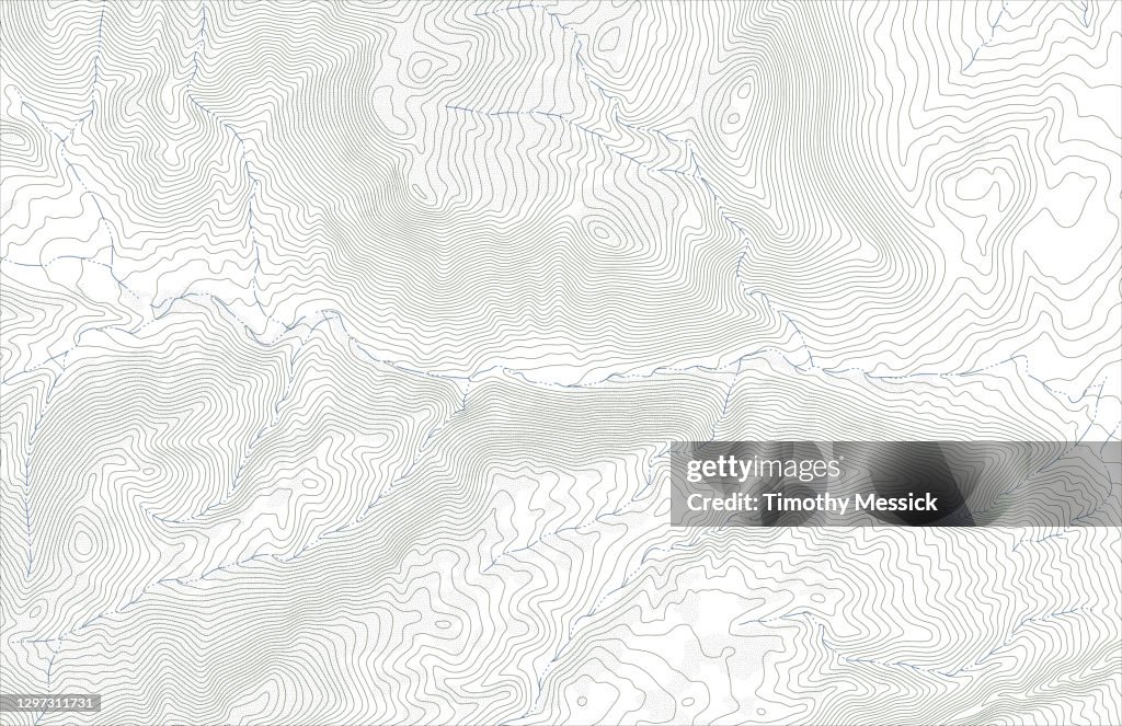 Topographic map contours
