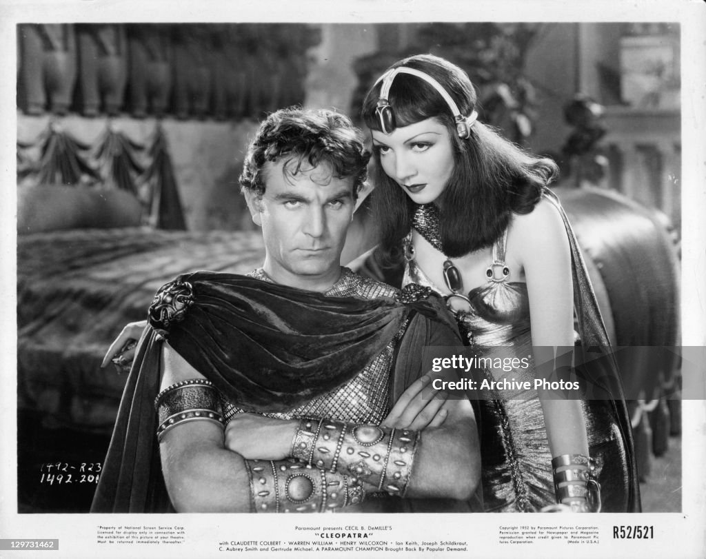 Henry Wilcoxon And Claudette Colbert In 'Cleopatra'