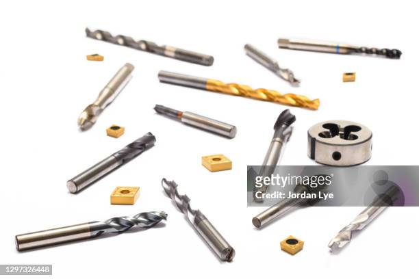 cnc machining tools - tungsten metal stock-fotos und bilder