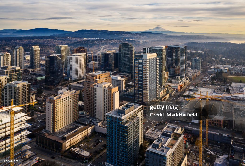 Veduta aerea del centro di Bellevue