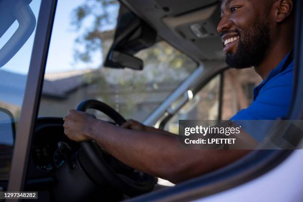 cargo van delivery - van driver stock pictures, royalty-free photos & images