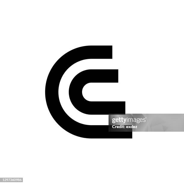 illustrations, cliparts, dessins animés et icônes de ensemble de logo c - lettre c