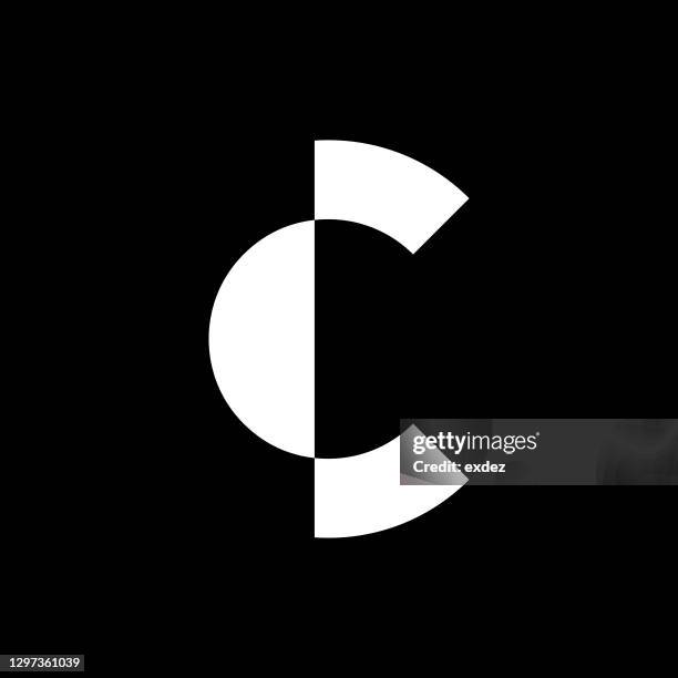 illustrations, cliparts, dessins animés et icônes de ensemble de logo c - lettre c