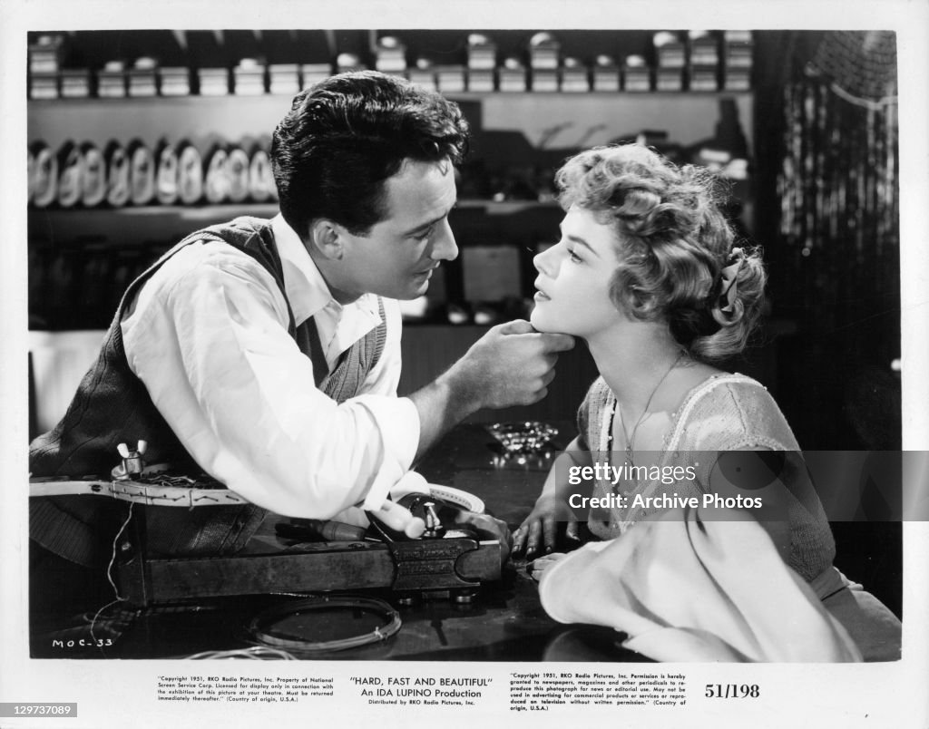 Robert Clarke And Sally Forrest In 'Hard, Fast And Beautiful'