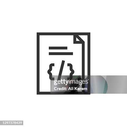 Script Line Icon Script Line Icon