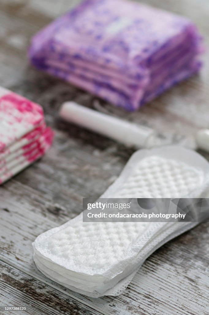 Pads and tampons for the female period