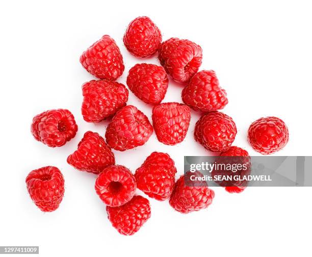 above raspberries - raspberry stock pictures, royalty-free photos & images