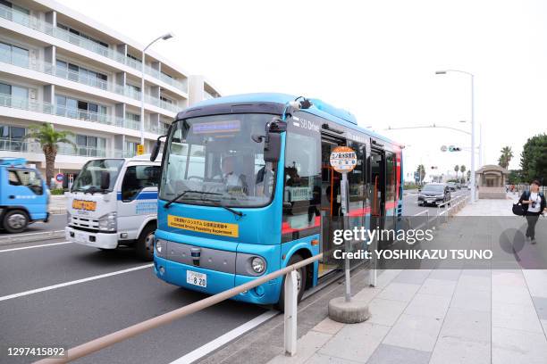 La préfecture de Kanagawa, Odakyu Electric Railway et Softbank's SB Drive ont lancé une expérimentation d'un service de bus de transport autonome à...