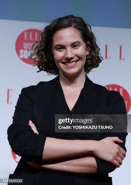 Emma Kathleen Ferrer, petite-fille de l'actrice Audrey Hepburn lors d'un séminaire "ELLE WOMEN in SOCIETY" à Tokyo le 16 juin 2018, Japon. Le...