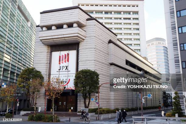 Immeuble de la bourse de Tokyo le 28 décembre 2018, Japon.