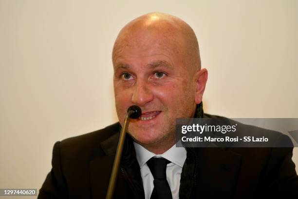 Lazio former Tommaso Rocchi during the SS Lazio press conference at Olimpico Stadium on January 20, 2021 in Rome, Italy.