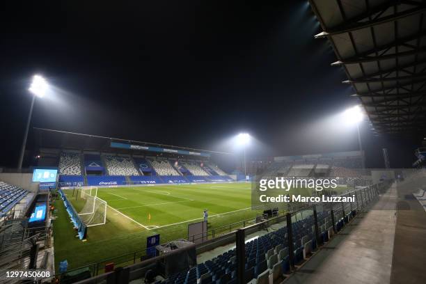 General view inside the stadium prior to the Italian PS5 Supercup match between Juventus and SSC Napoli at Mapei Stadium - Citta' del Tricolore on...