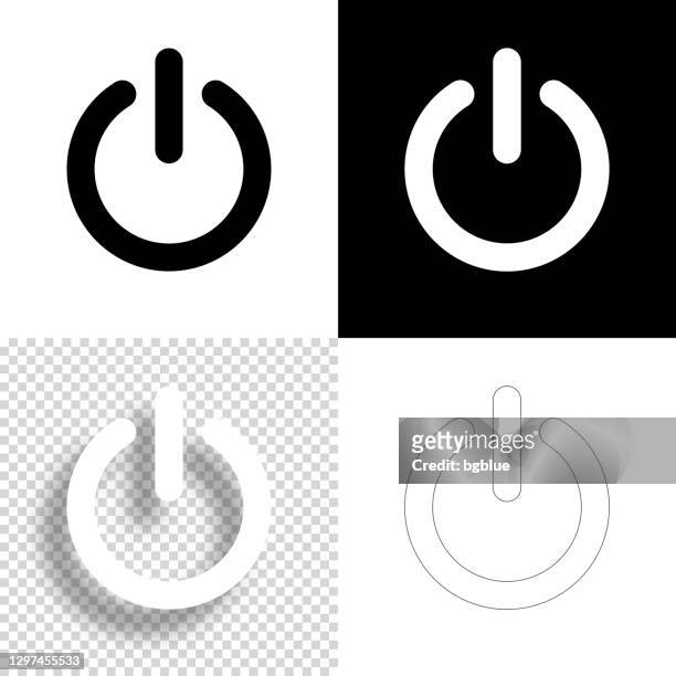 stockillustraties, clipart, cartoons en iconen met macht. pictogram voor ontwerp. lege, witte en zwarte achtergronden - pictogram lijn - activation