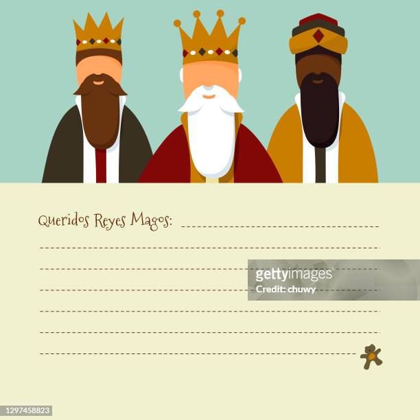 ilustraciones, imágenes clip art, dibujos animados e iconos de stock de carta a los reyes magos - carta reyes magos