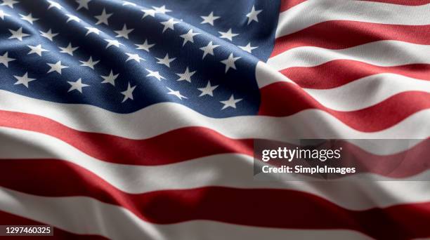 american flag blowing in the wind. - state of the nation debate madrid stockfoto's en -beelden
