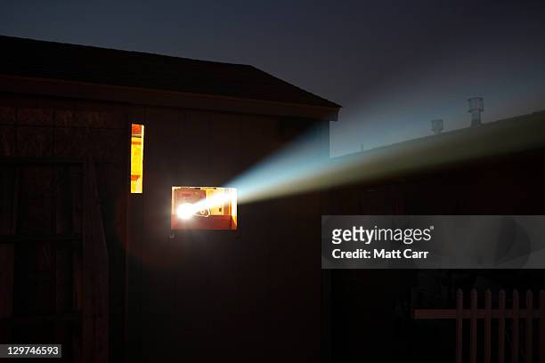 drive in movie projection booth - projection equipment stock pictures, royalty-free photos & images