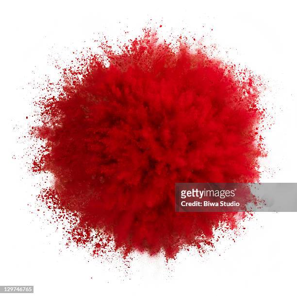 powder explosion - vernice in polvere foto e immagini stock