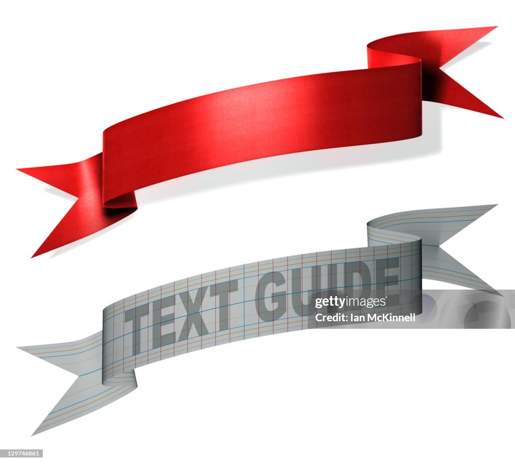A Small Red Ribbon On A White Background High-Res Vector Graphic ...