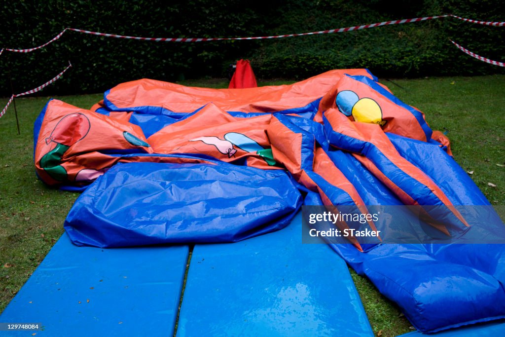 Deflated bouncy castle