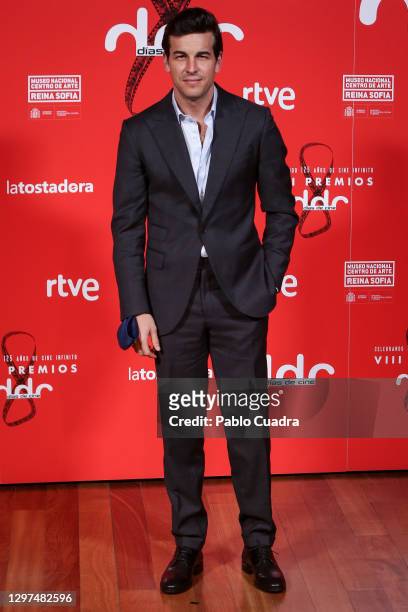 Spanish actor Mario Casas attends 'Dias de Cine' awards 2021 at the Reina Sofía Art Museum on January 20, 2021 in Madrid, Spain.