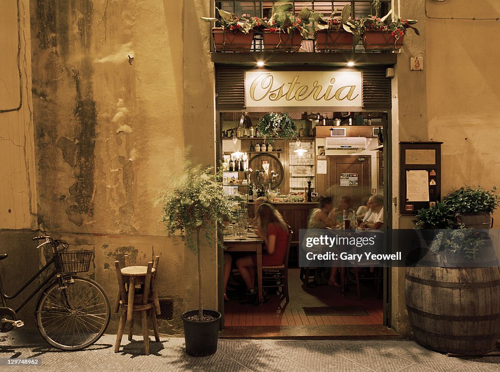 People dining inside an Osteria
