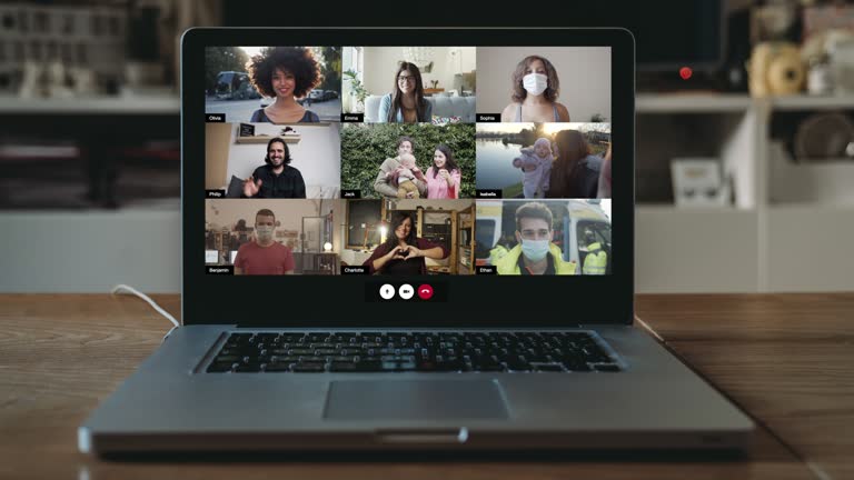 Video Call In Computer Group Call Laptop Videos and HD Footage - Getty Images