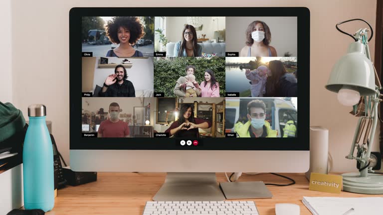 Videoconference Mask Large Group Wearing Masks Videos and HD Footage - Getty Images