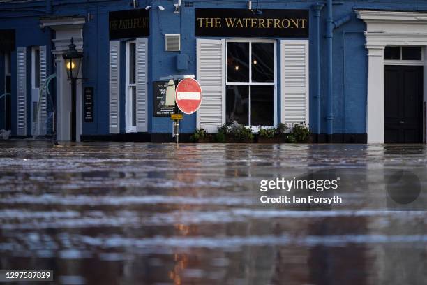 The River Ouse in York floods as rain and recent melting snow raise river levels on January 21, 2021 in York, England. Storm Christoph is the first...