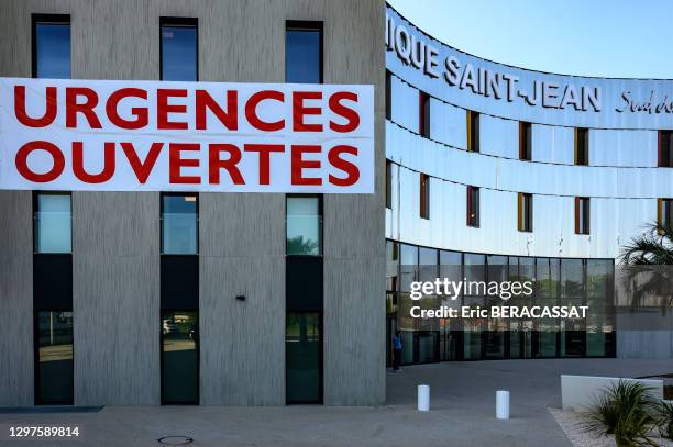 Service des urgences de la clinique de Saint-Jean-de-Védas, 24 mars 2020, département de l'Hérault, Occitanie, France.