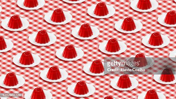 strawberry jelly low poly pattern background - strawberry icon stock pictures, royalty-free photos & images