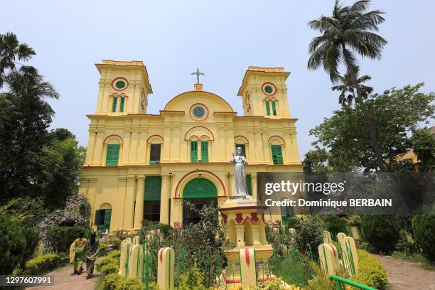 Eglise du Sacré-Coeur édifiée en 1884, 24 avril 2019, Chandernagor, Bengale-Occidental, Inde.