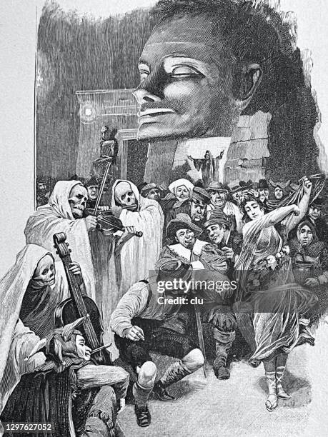 carnival in munich, germany, dance performance - middle aged man dancing stock illustrations