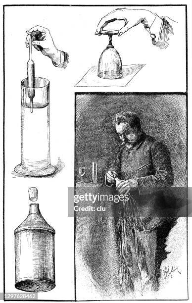 experiments on atmospheric pressure - barometer stock illustrations