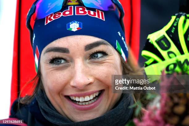 Dorothea Wierer of Italy poses during the Women 15 km Individual Competition at the BMW IBU World Cup Biathlon Antholz-Anterselva on January 21, 2021...
