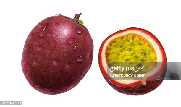 passion fruit - passion fruit stock illustrations